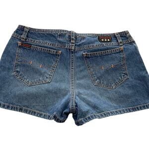 VTG y2k Mudd Yo Low Rise Jean Shorts size 11 Micro Mini Preppy